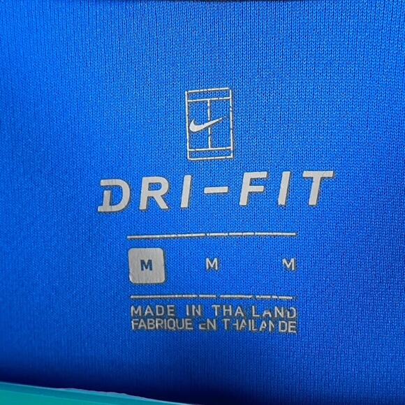 Nike Dri-Fit Golf Polo Shirt Women's Medium Solid Blue Causal Athletic Tennis - Picture 4 of 8